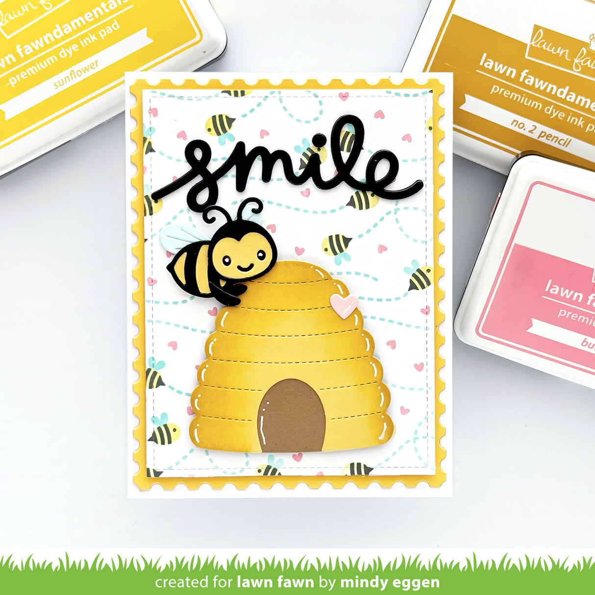 bee happy background stencils