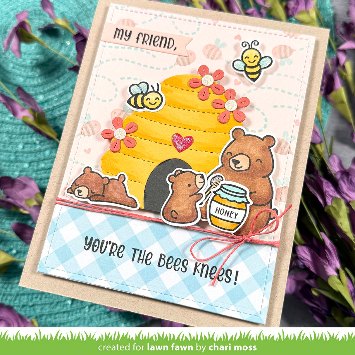 bee happy background stencils