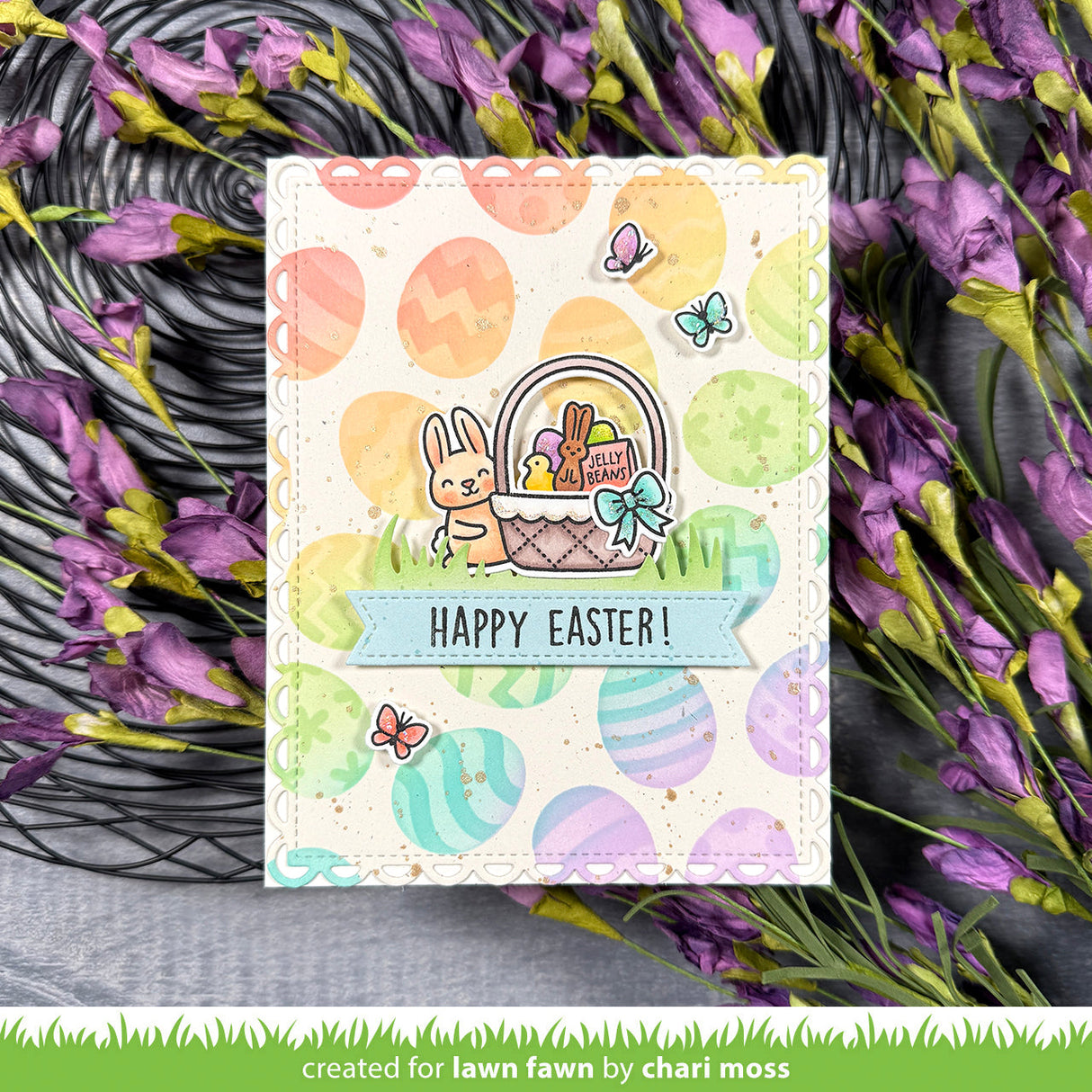 easter egg background stencils