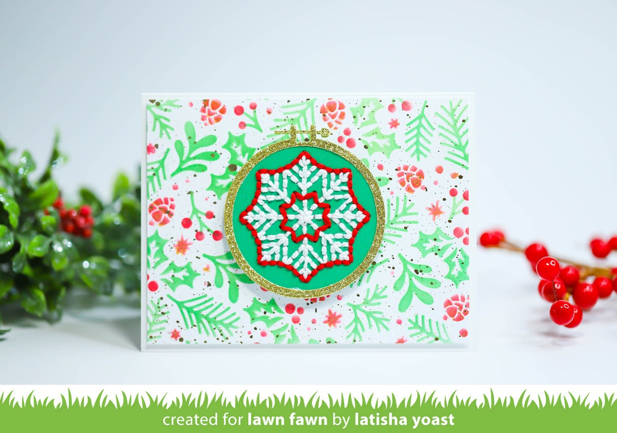 embroidery hoop snowflake add-on