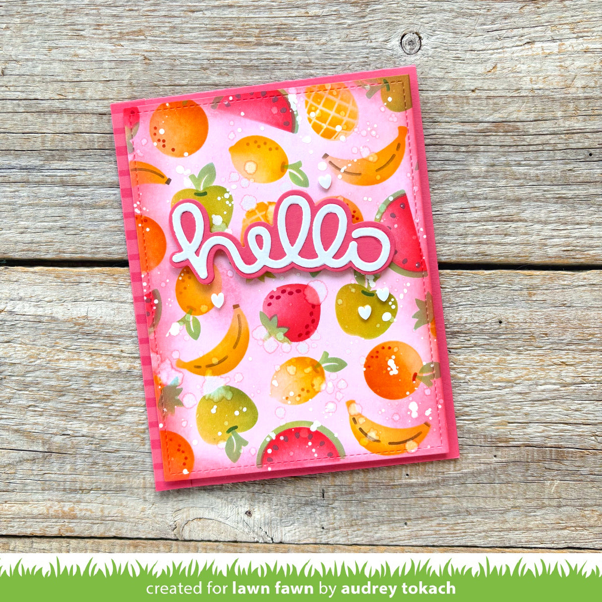 fruit salad background stencils