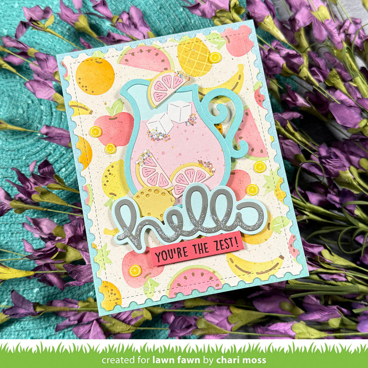 fruit salad background stencils