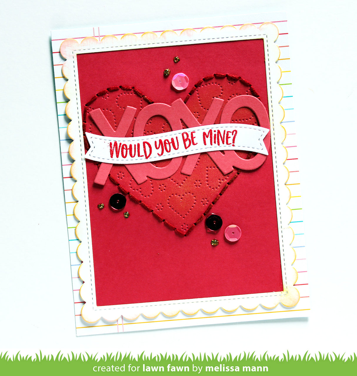 heart pouch dotted hearts add-on