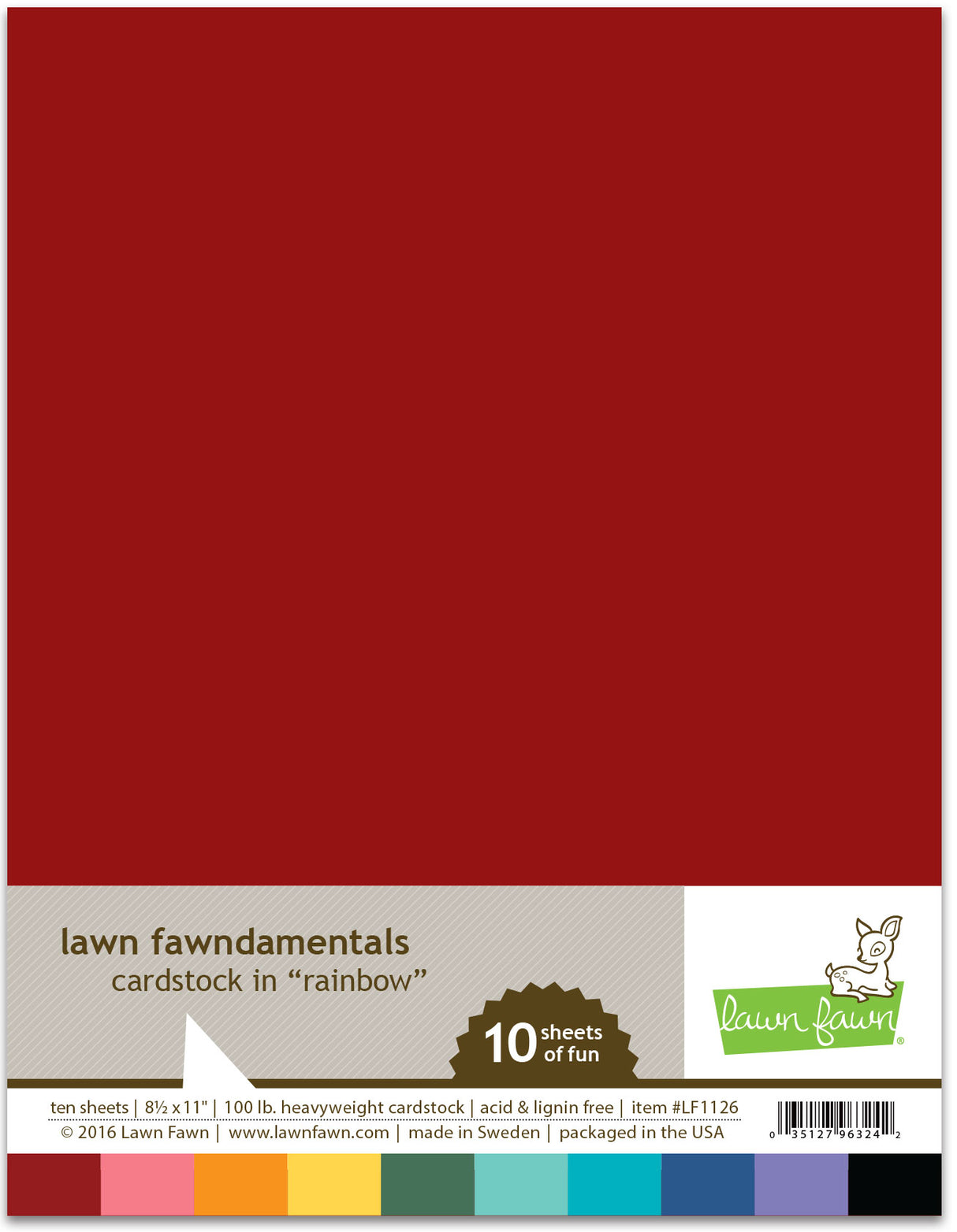 rainbow pack cardstock