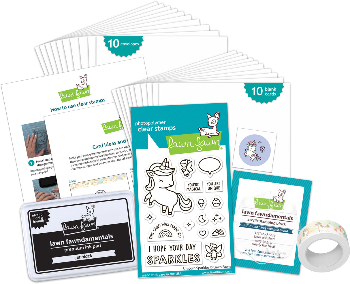 unicorn sparkles kids cardmaking kit