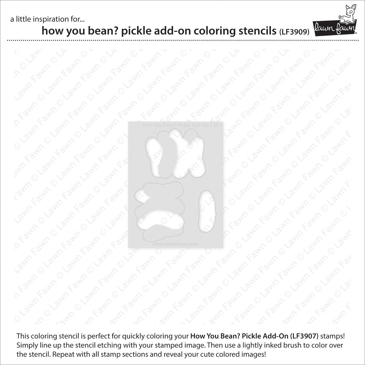 how you bean? pickle add-on coloring stencil