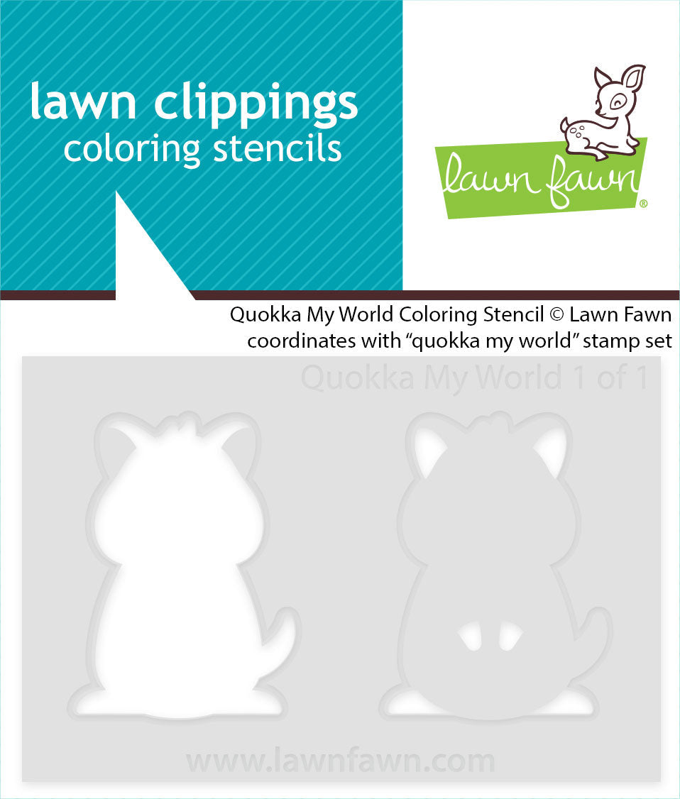 quokka my world coloring stencil