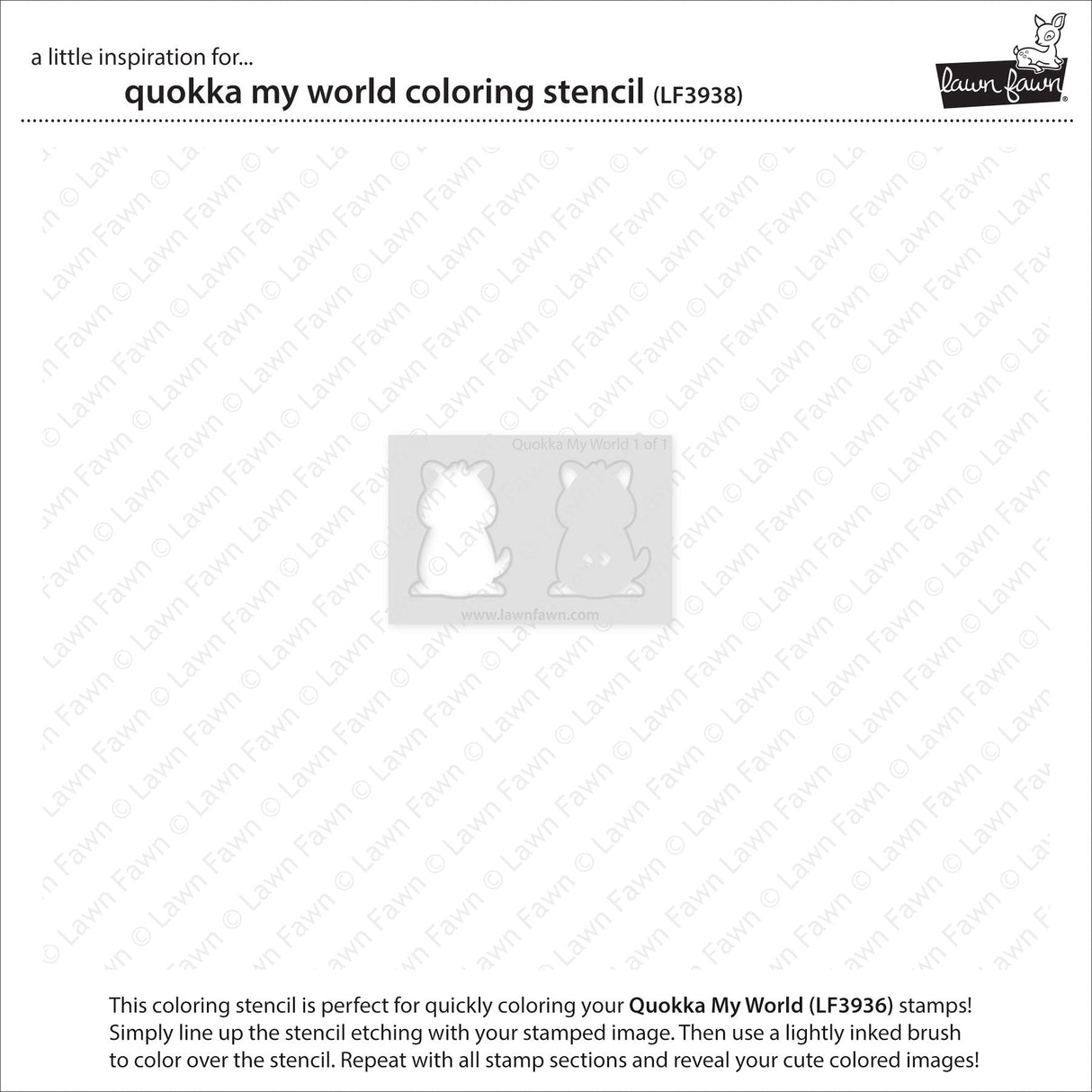 quokka my world coloring stencil