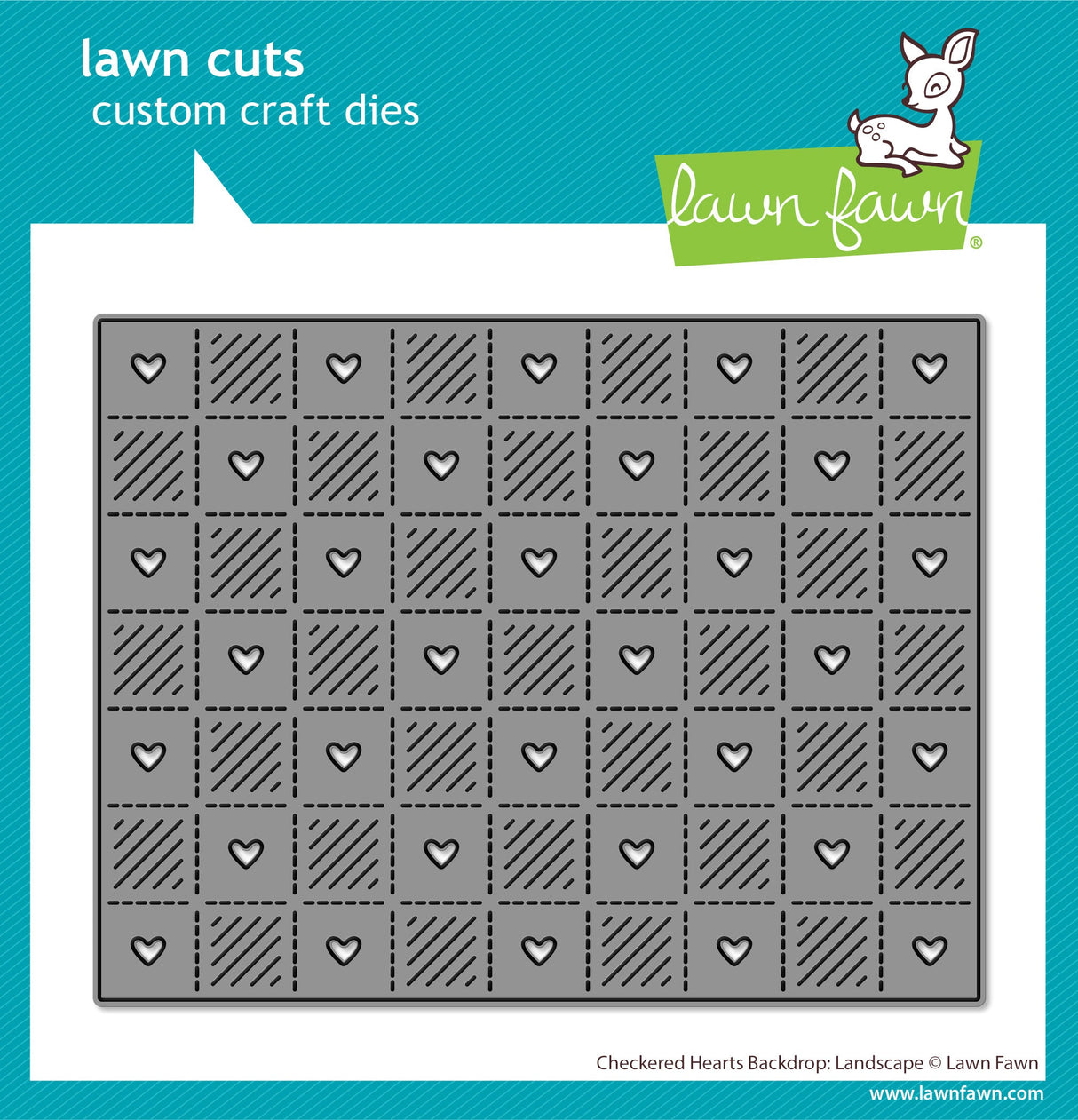 checkered hearts backdrop: landscape
