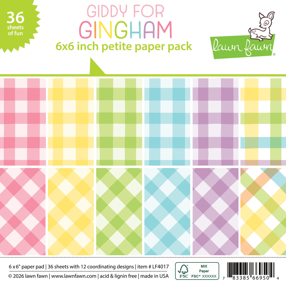 giddy for gingham petite paper pack