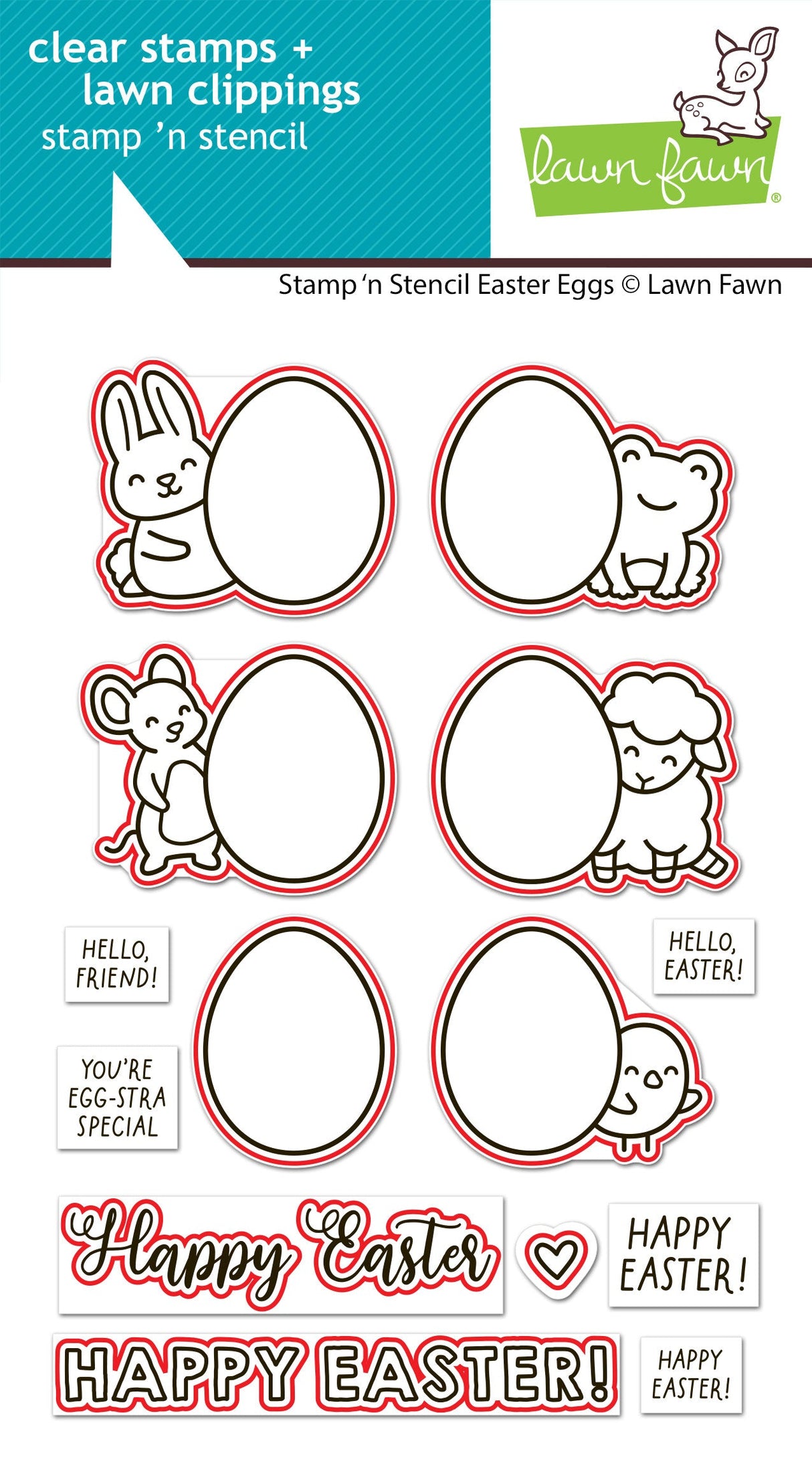 stamp 'n stencil easter eggs lawn cuts