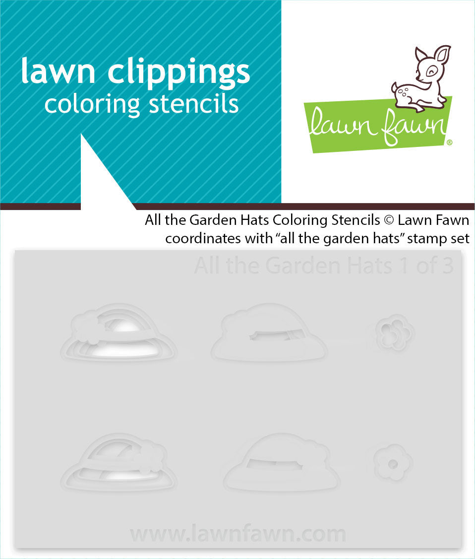 all the garden hats coloring stencils