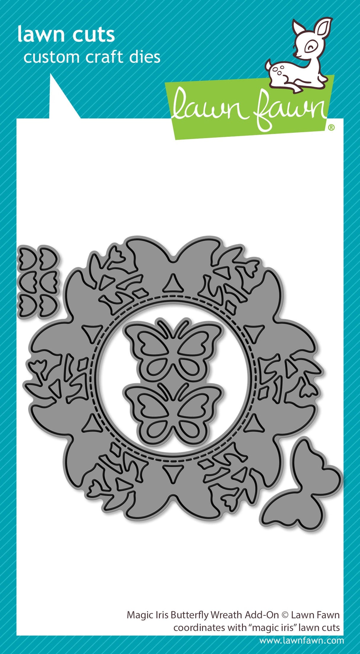 magic iris butterfly wreath add-on