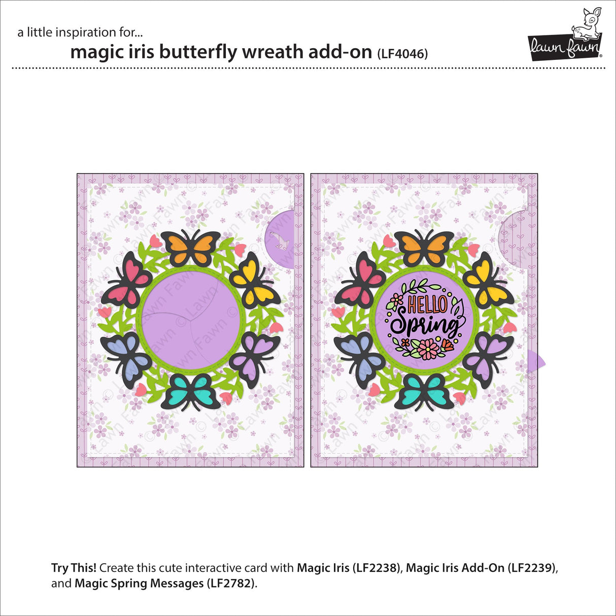 magic iris butterfly wreath add-on
