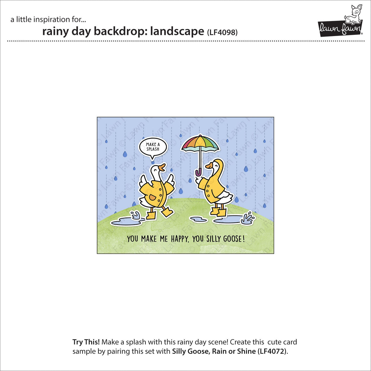 rainy day backdrop: landscape