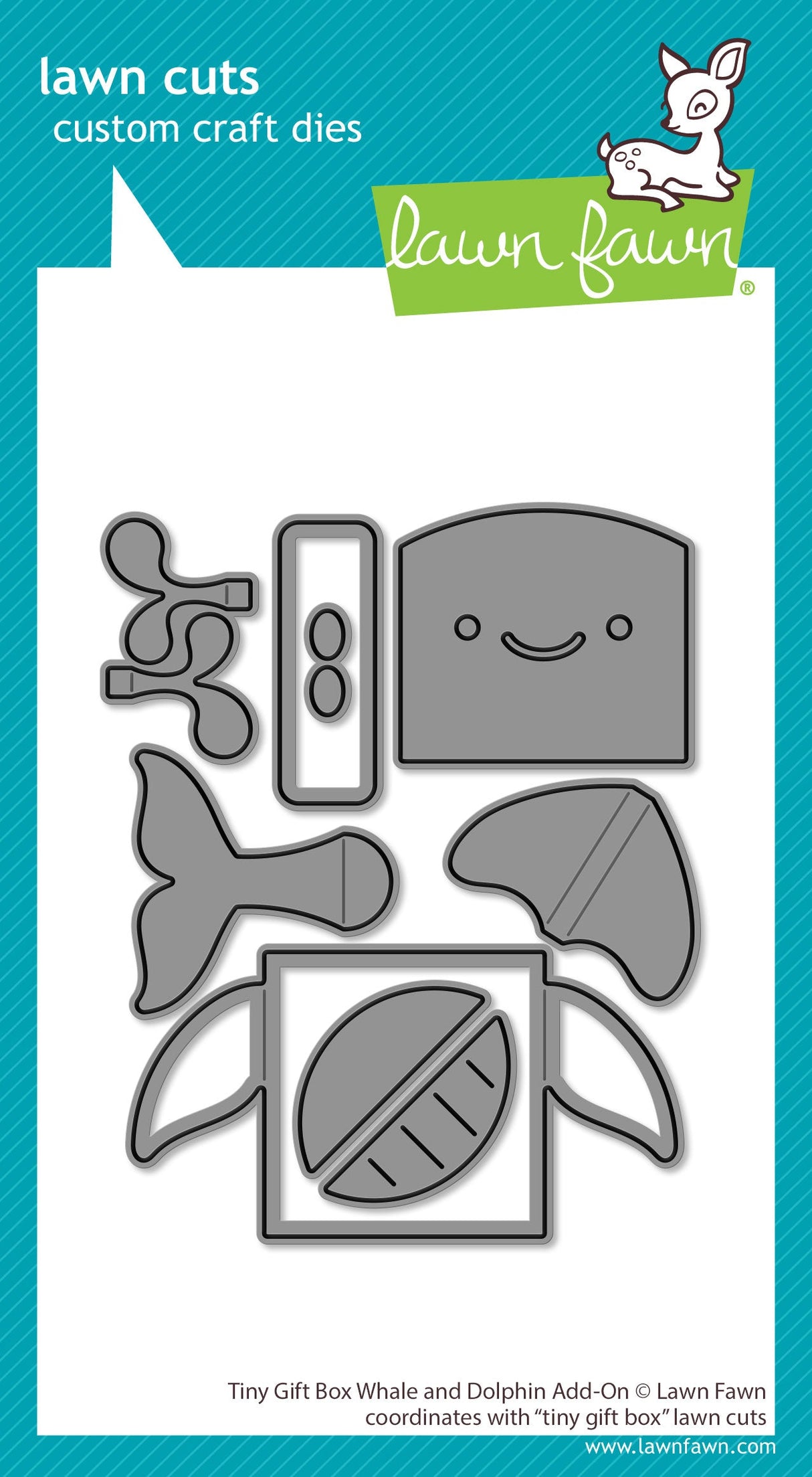 tiny gift box whale and dolphin add-on