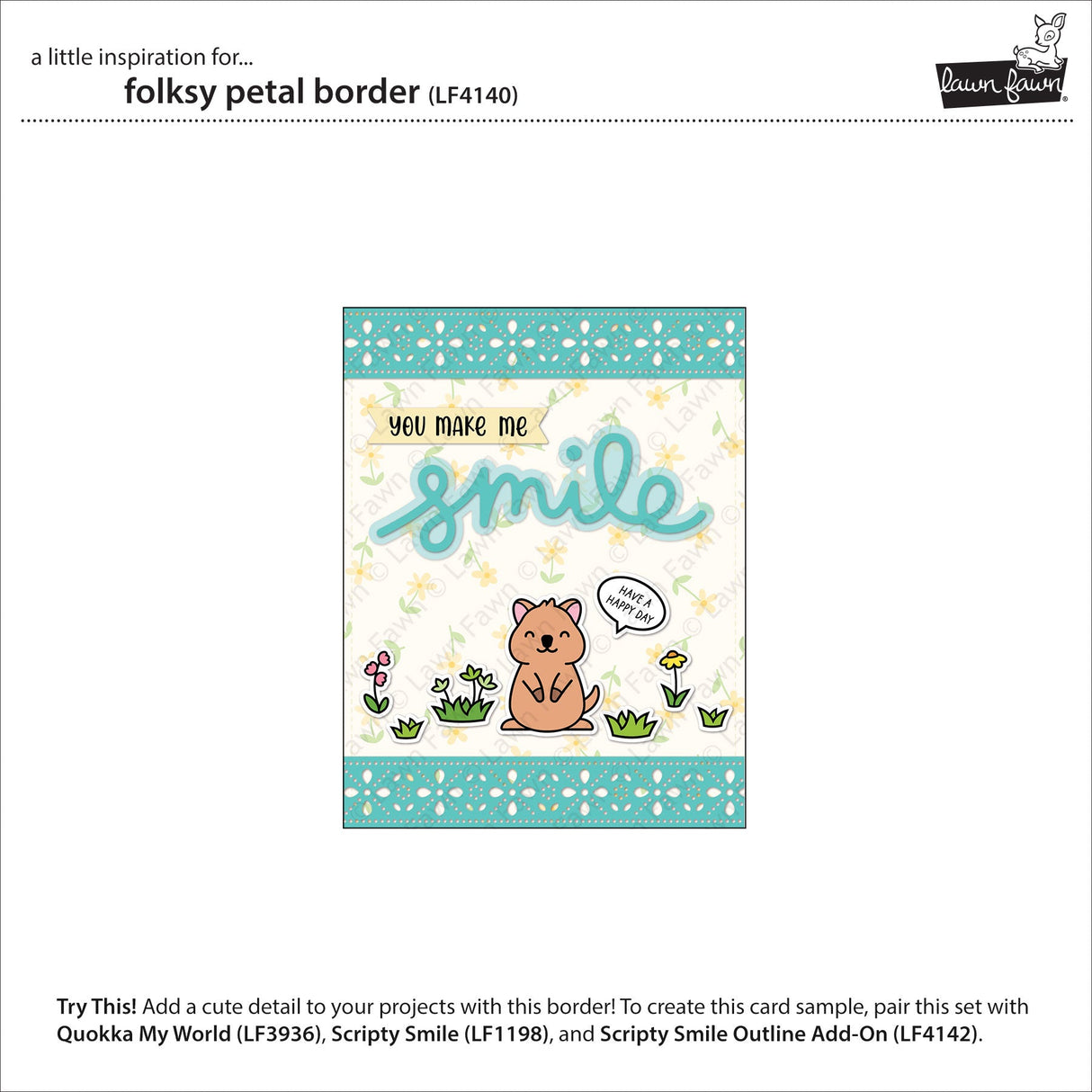 folksy petal border