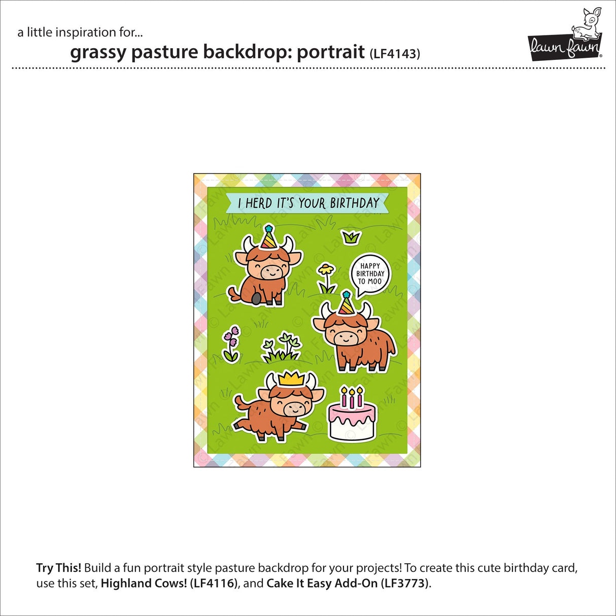 grassy pasture backdrop: portrait