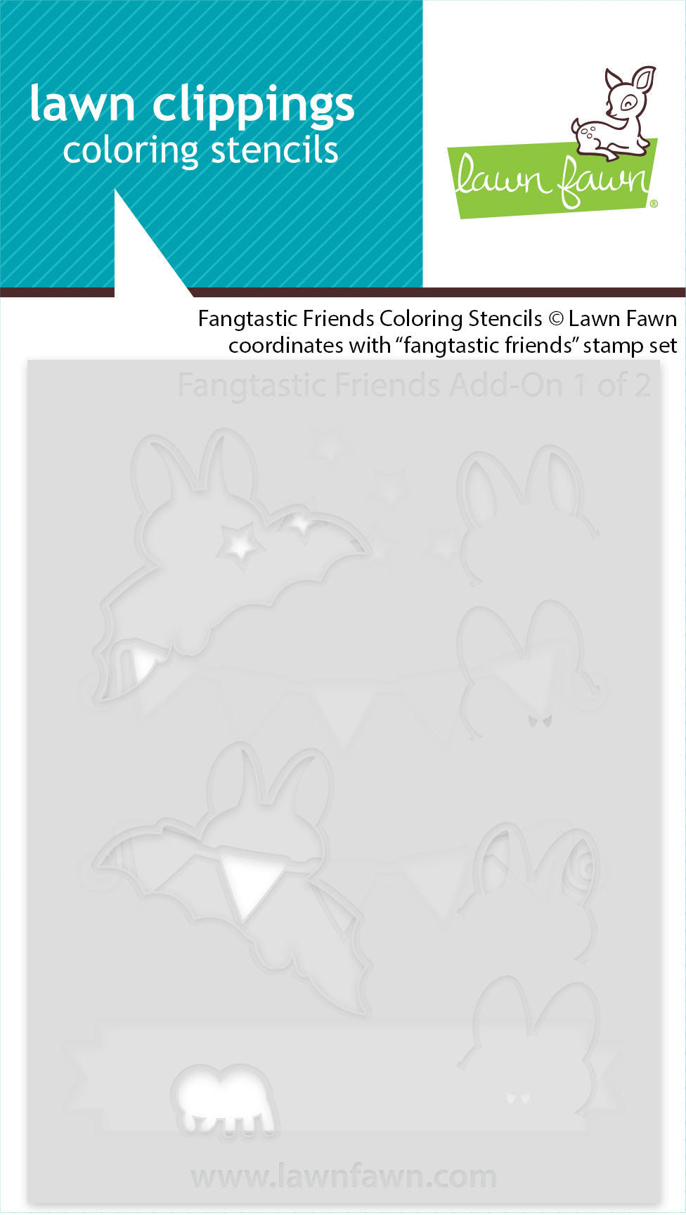fangtastic friends add-on coloring stencils