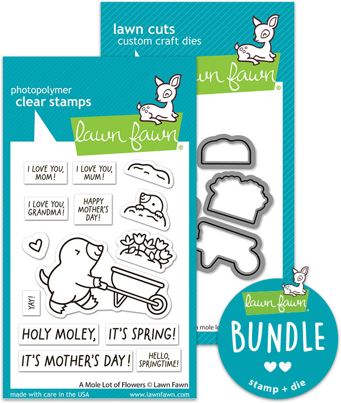 a mole lot of flowers (stamp+die bundle)