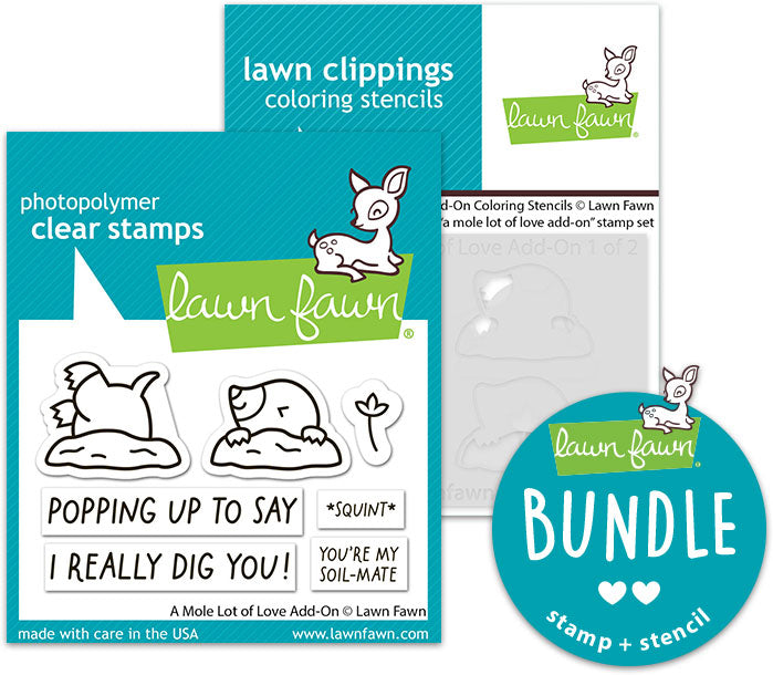 a mole lot of love add-on (stamp+coloring stencil bundle)