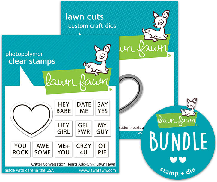 critter conversation hearts add-on (stamp+die bundle)