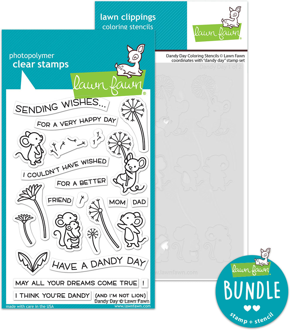 dandy day (stamp+coloring stencil bundle)