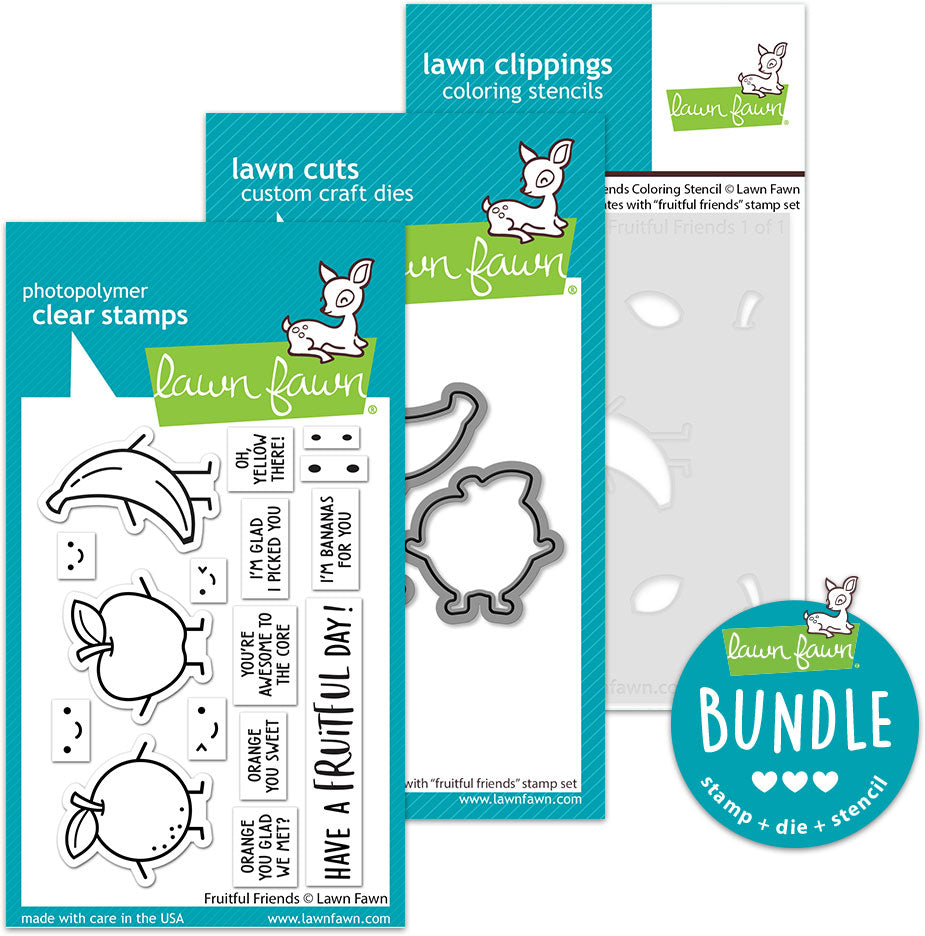 fruitful friends (stamp+die+coloring stencil bundle)