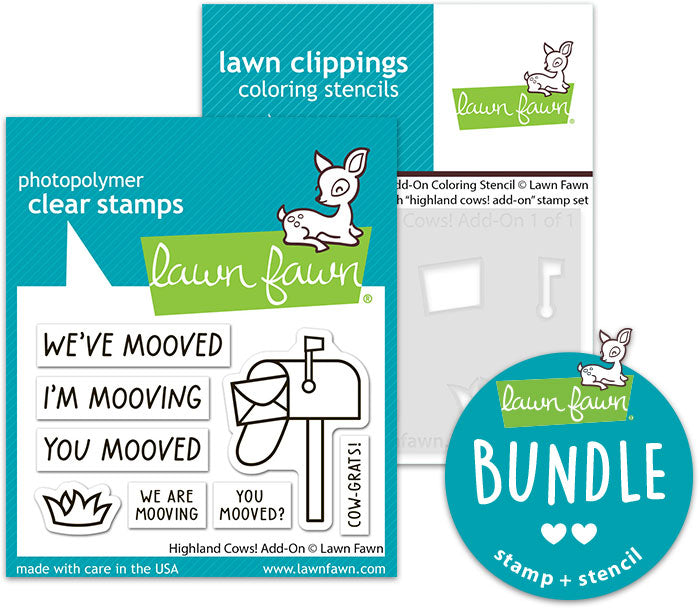 highland cows! add-on (stamp+coloring stencil bundle)