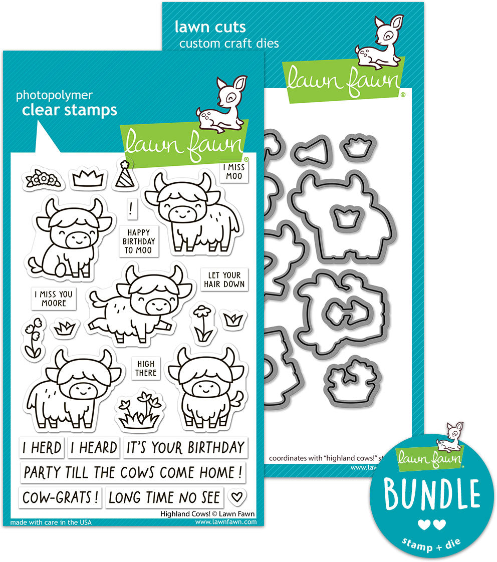 highland cows! (stamp+die bundle)