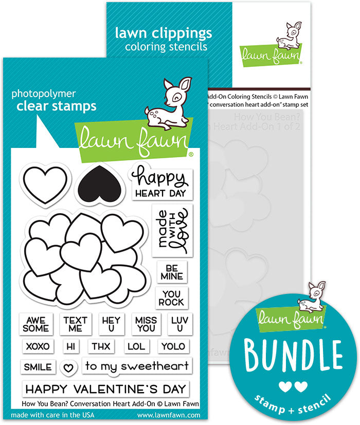 how you bean? conversation heart add-on (stamp+coloring stencil bundle)