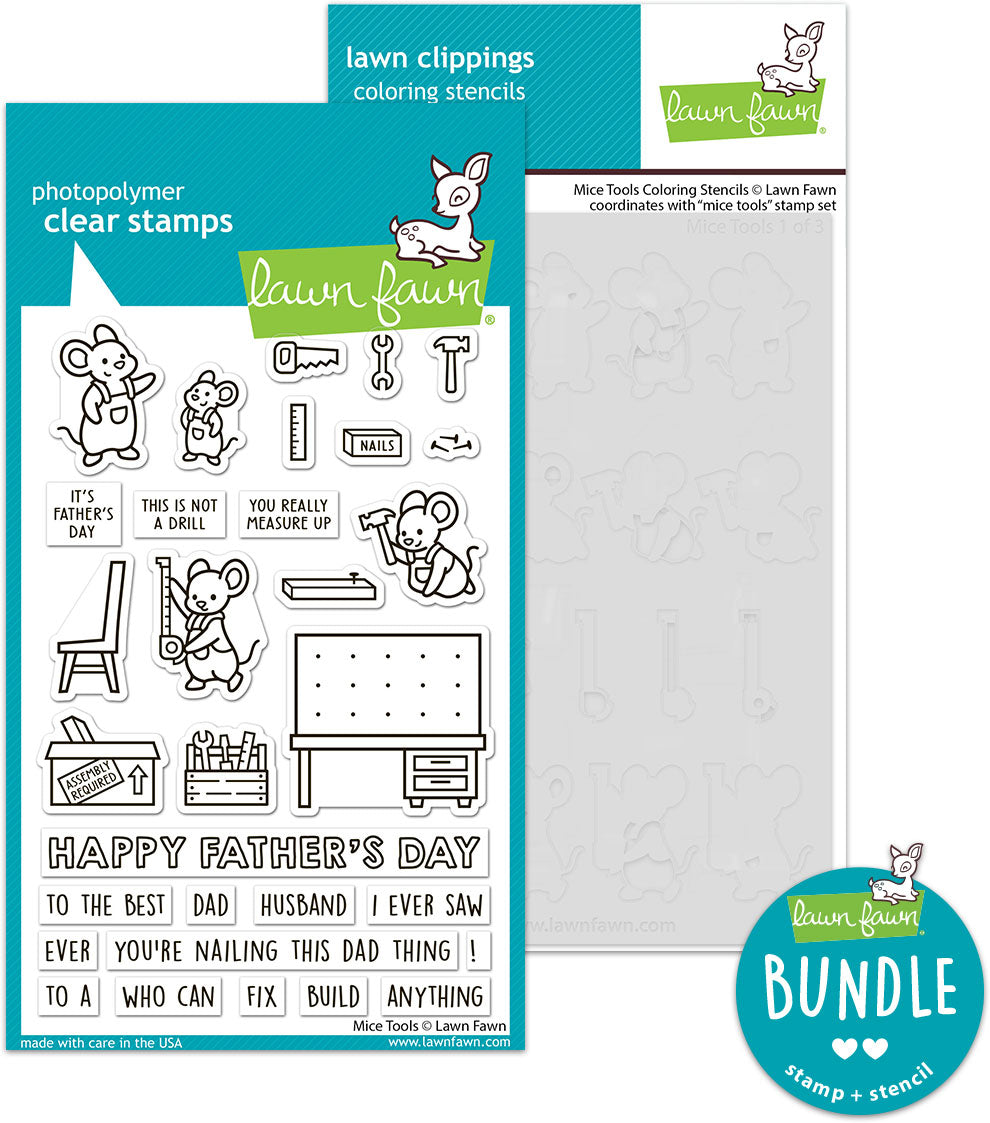 mice tools (stamp+coloring stencil bundle)