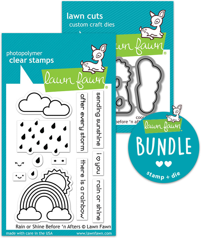 rain or shine before 'n afters coloring stencils (stamp+die bundle)
