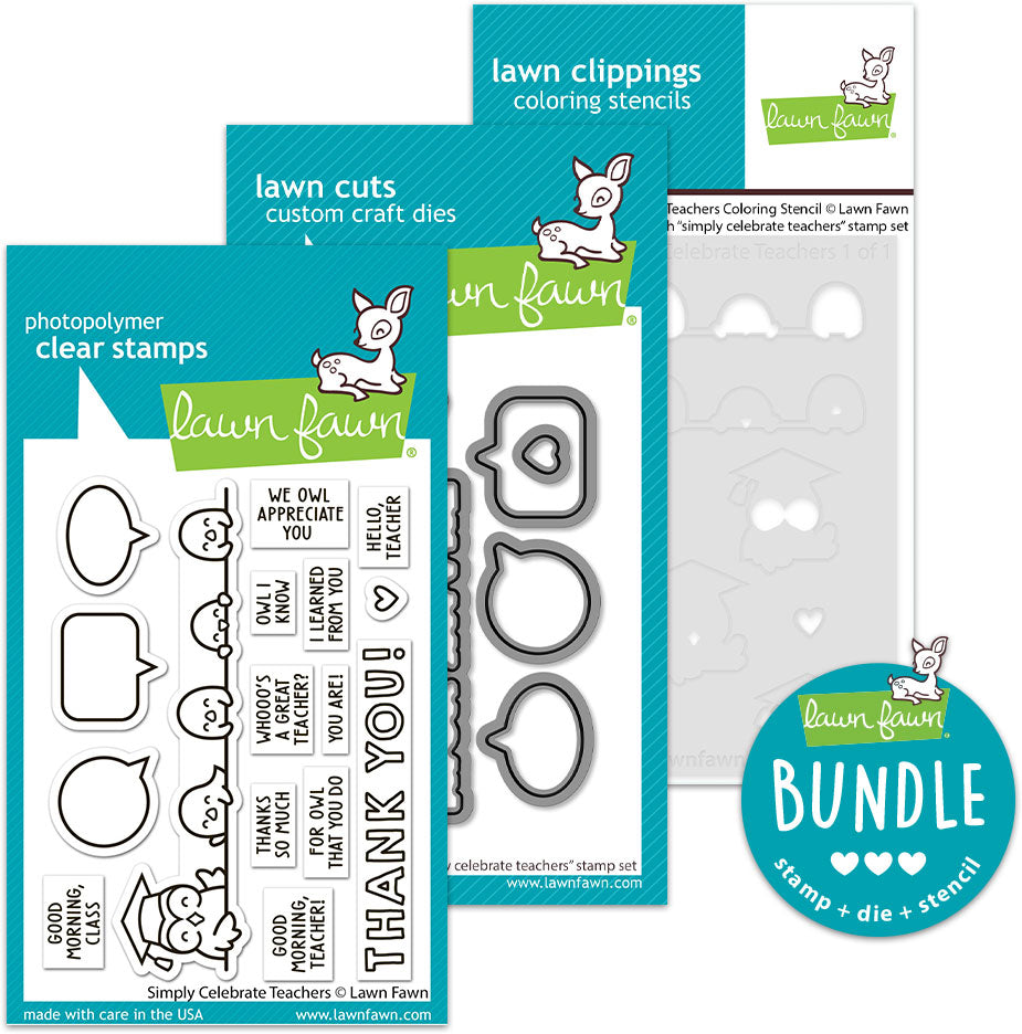 simply celebrate teachers (stamp+die+coloring stencil bundle)