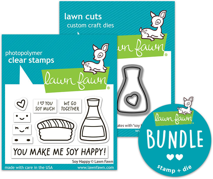 soy happy (stamp+die bundle)