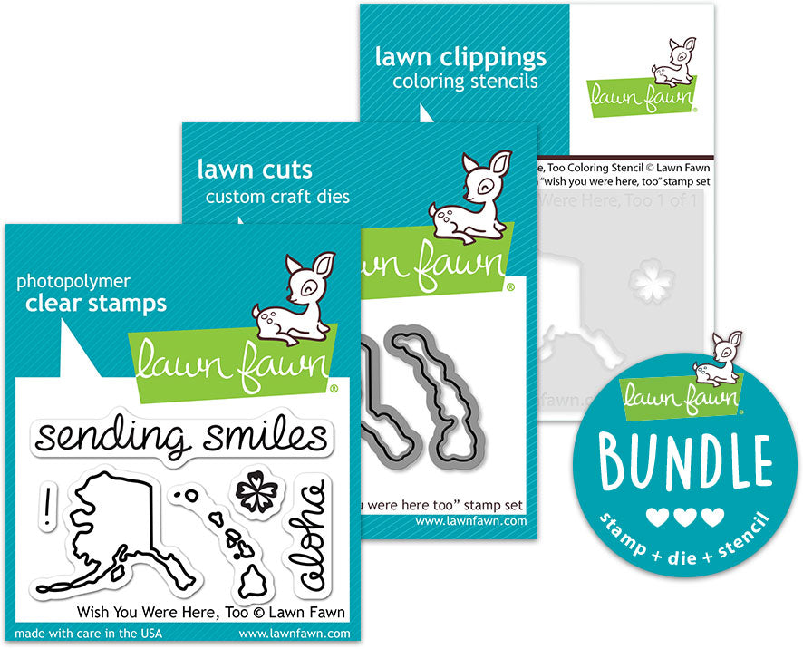 wish you were here, too (stamp+die+coloring stencil bundle)