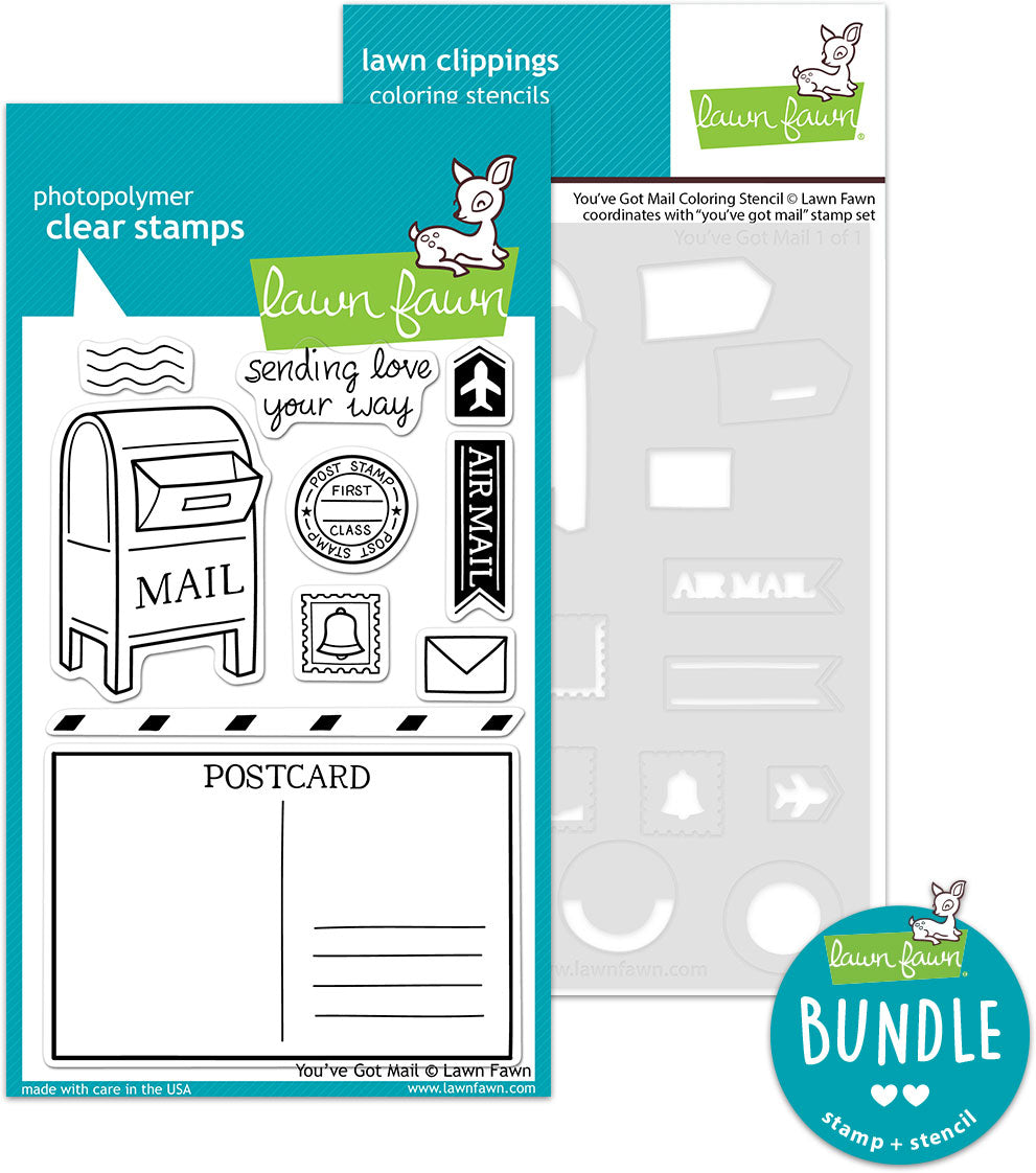 you've got mail (stamp+coloring stencil bundle)
