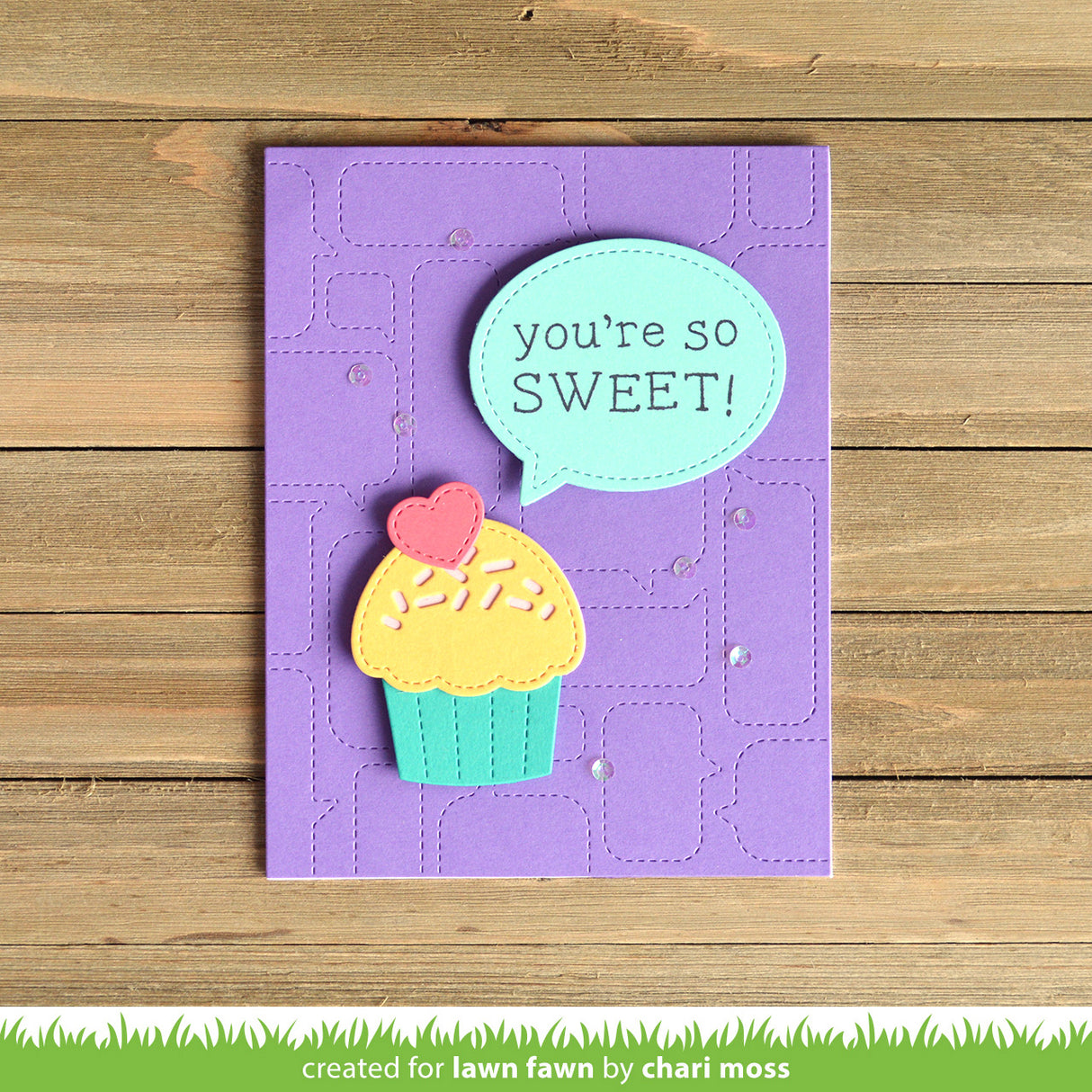 stitched cupcake