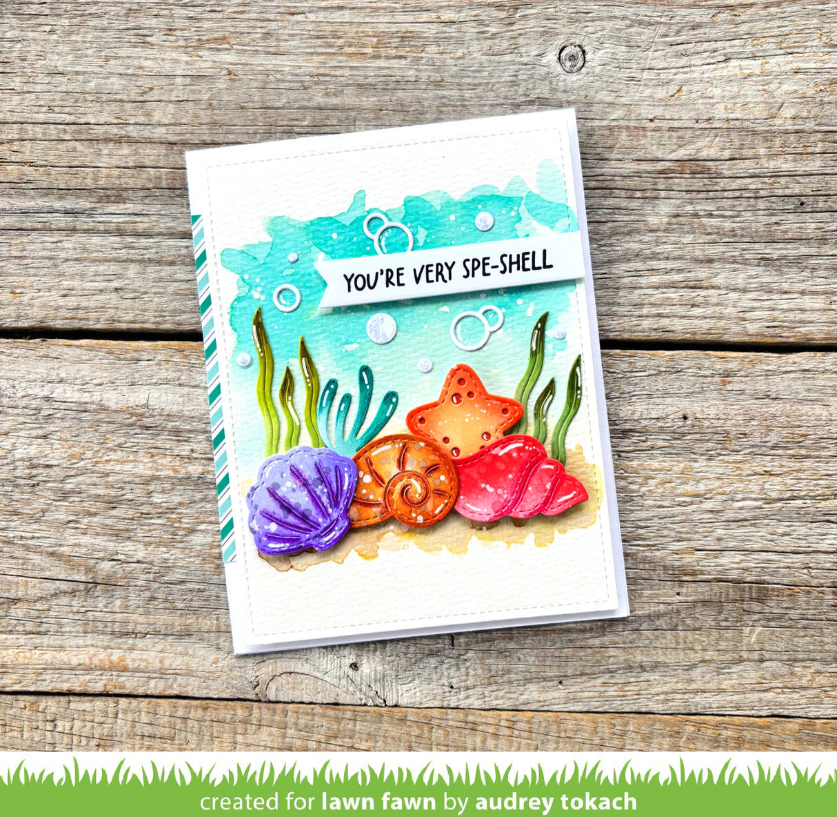 stitched seashells
