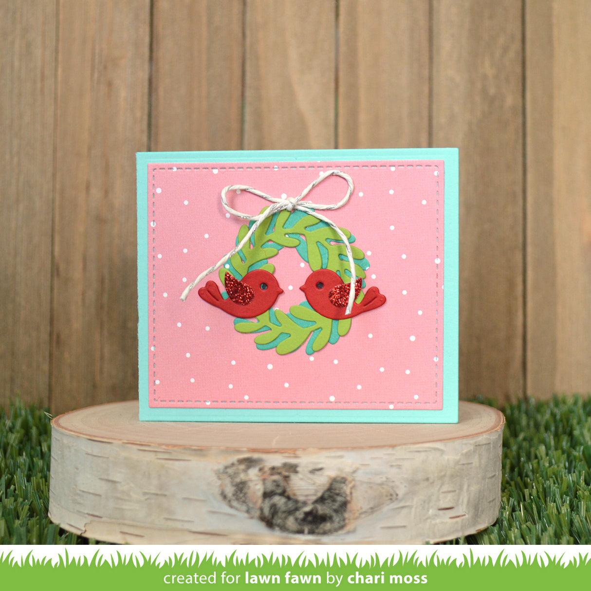 center picture window card heart add-on