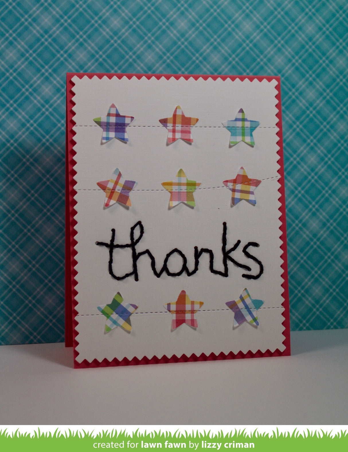 embroidered thanks
