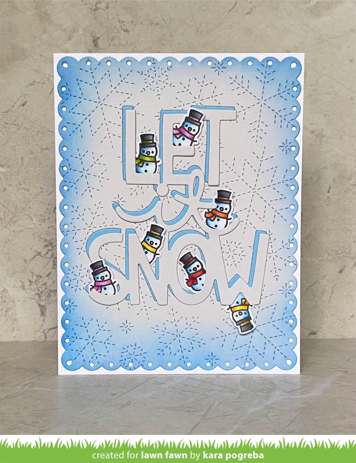 stitched snowflake backdrop