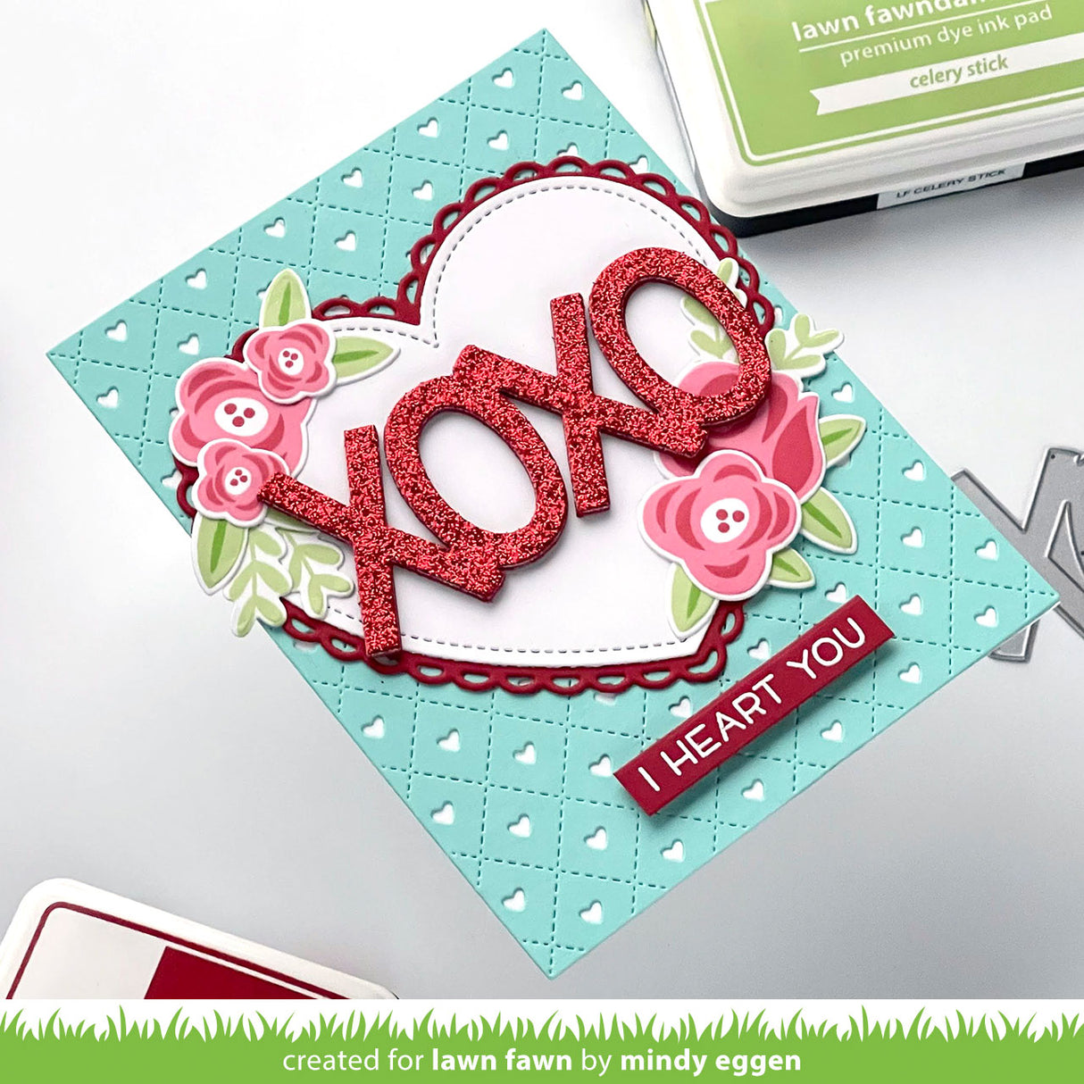 quilted heart backdrop: portrait