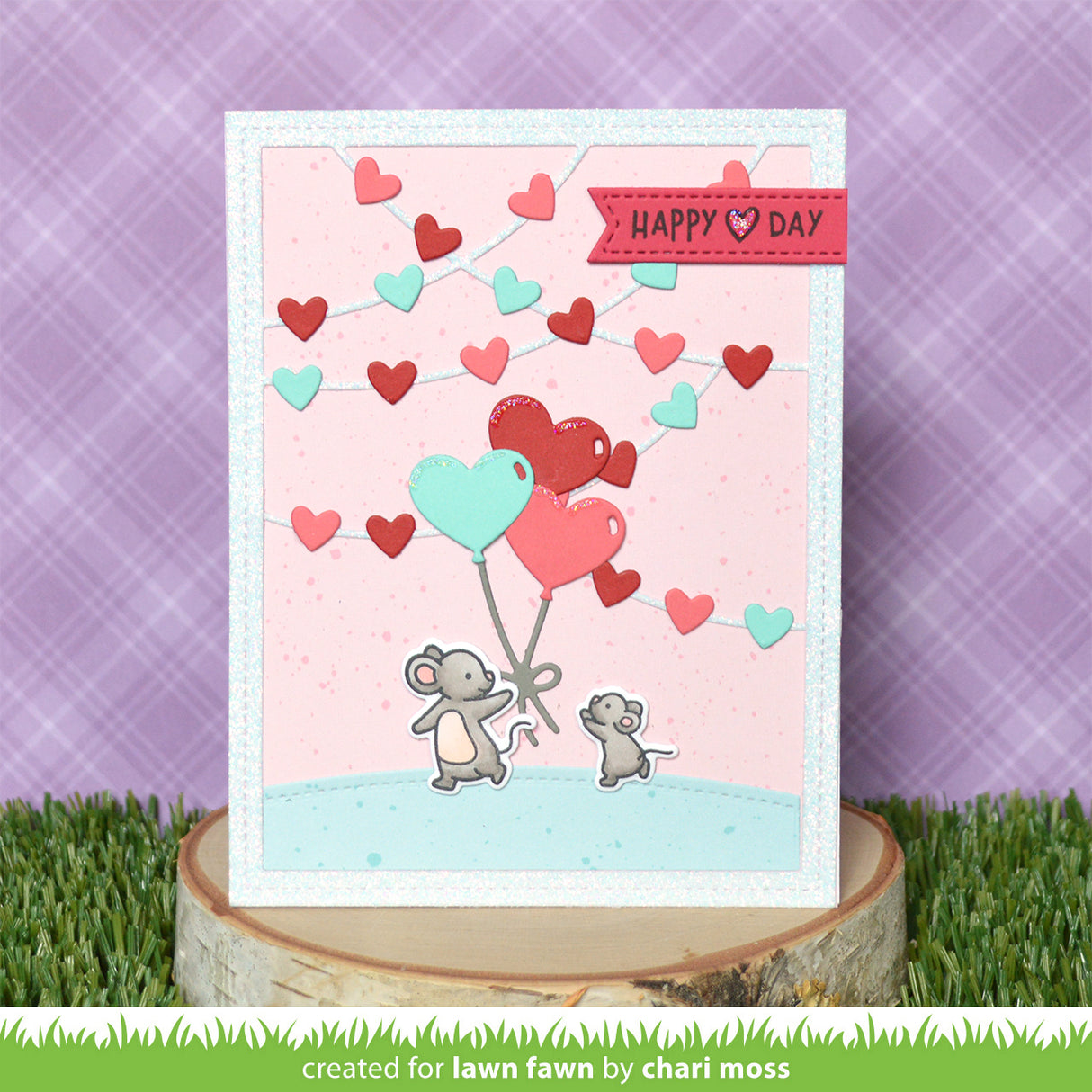 heart garland backdrop: portrait