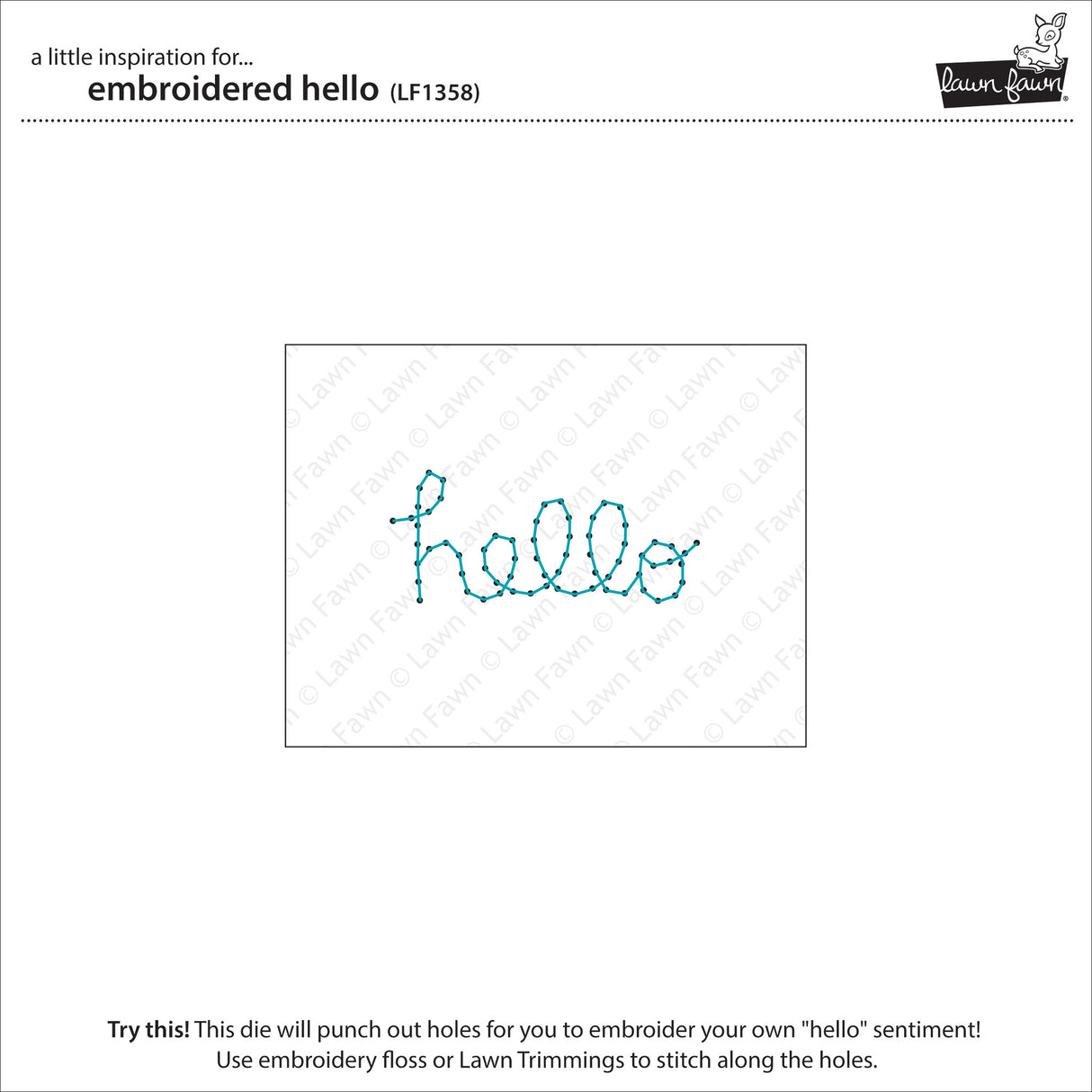 embroidered hello