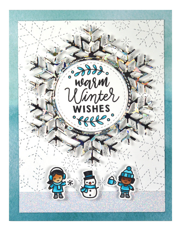 stitched snowflake backdrop