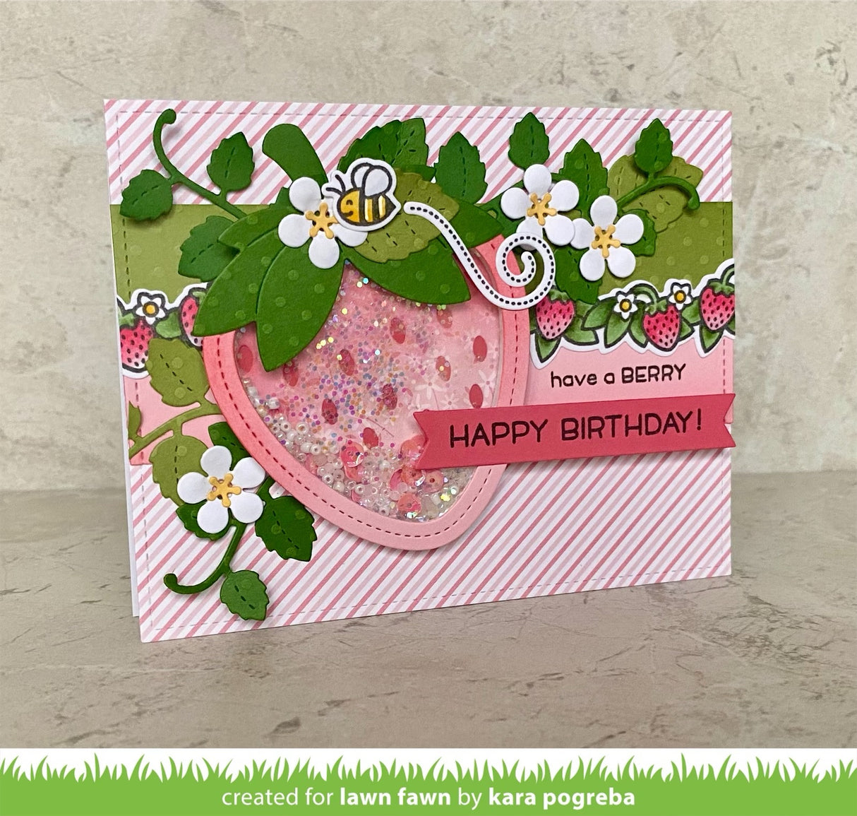 stitched strawberry frame