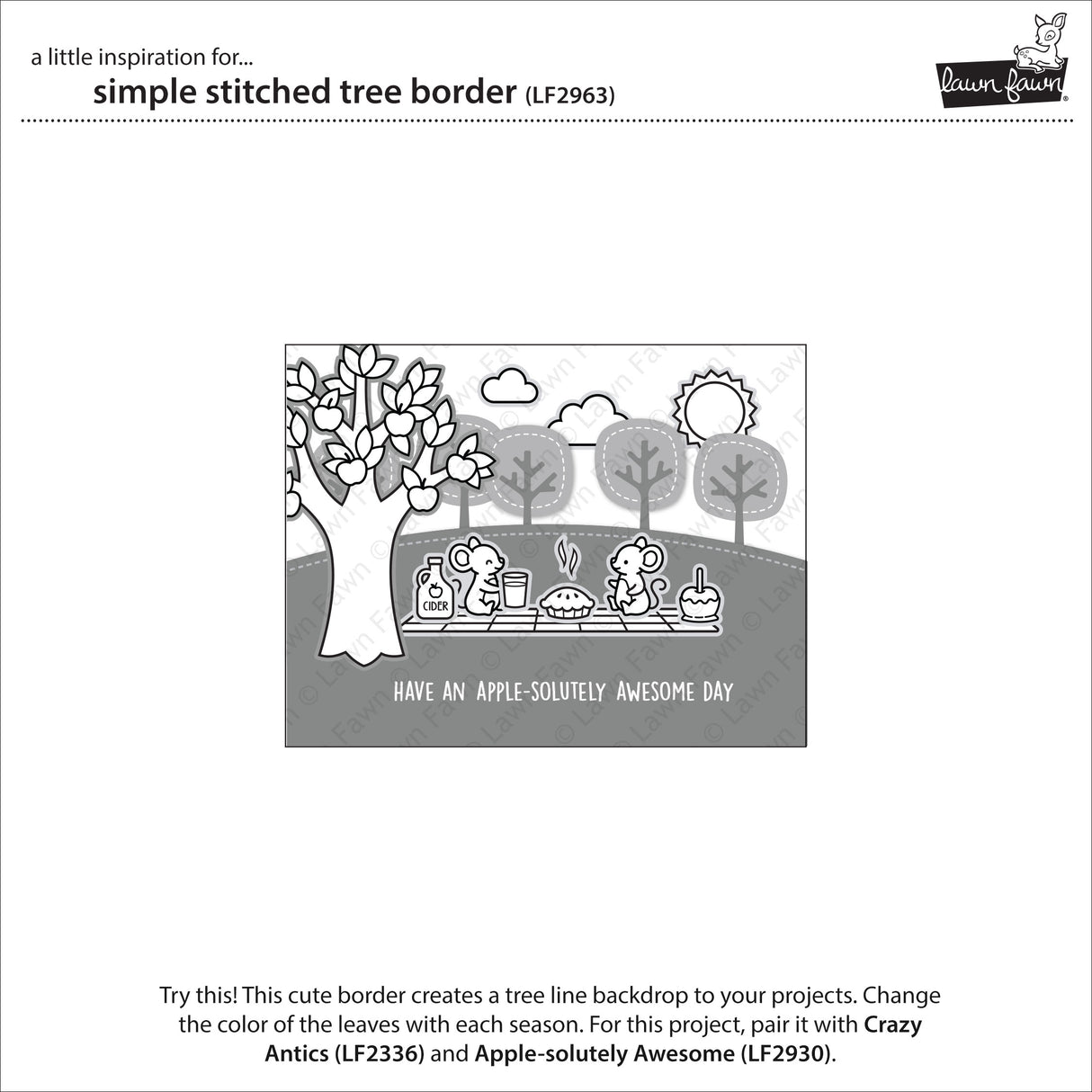_simple stitched tree border_