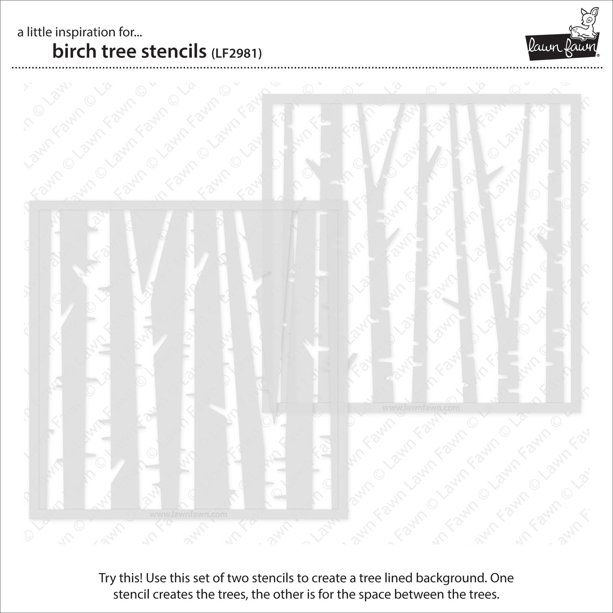 birch tree stencils
