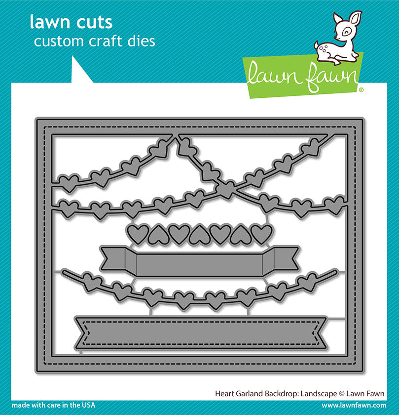 heart garland backdrop: landscape